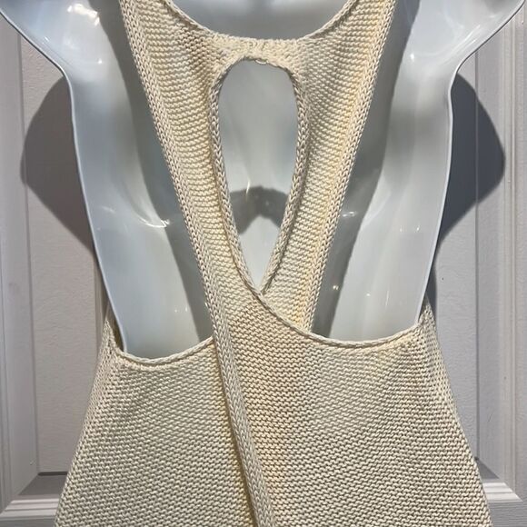 Don’t Ask Why Cream Cotton Open Back Top Made In Italy O/S - Picture 6 of 11